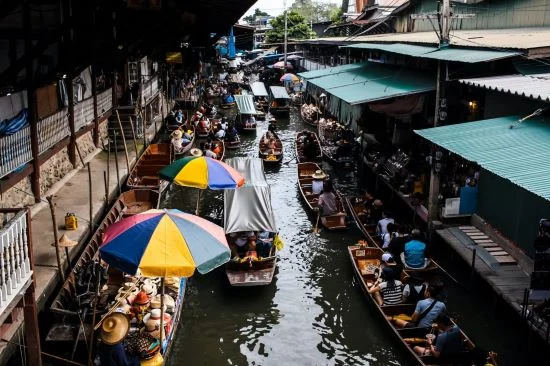 Bangkok mercado flotante
