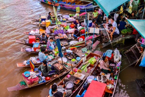 mercado flotante bangkok
